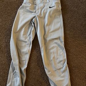 Nike youth large gray baseball pants